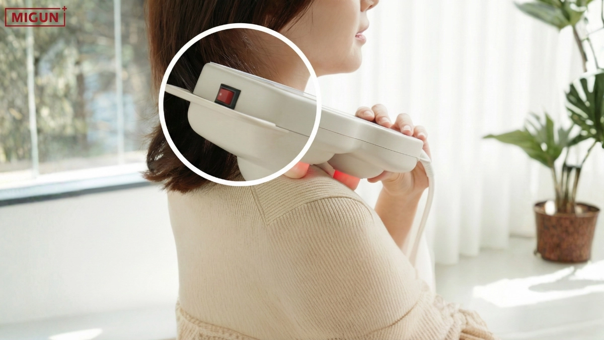 Thiết bị phụ trợ đi kèm massage chuyên sâu vùng cổ vai gáy